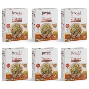 Jovial Einkorn 100% Organic Whole Grain Fusilli - Einkorn Pasta, High Protein, Non-GMO, USDA Certified Organic, Lower Carb, Delicious Pasta Made in Italy - 12 Oz, 6 Pack