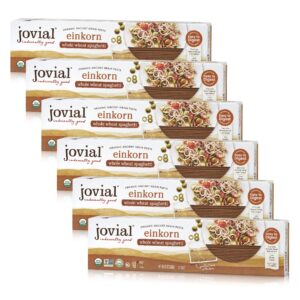 Jovial Einkorn 100% Organic Whole Grain Spaghetti - Einkorn Pasta, High Protein, Non-GMO, USDA Certified Organic, Lower Carb, Delicious Pasta Made in Italy - 12 Oz, 6 Pack