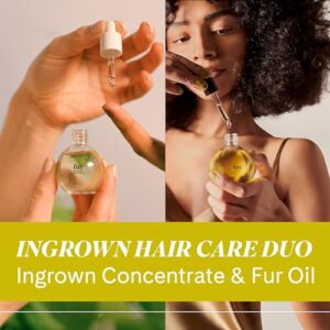 Fur Ingrown Hair Care Duo: Two-Step Preventative Ingrown Hair Treatment - Combines Fur Oil and Ingrown Concentrate - 0.5 FL oz each