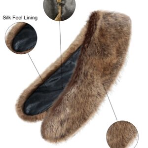 LA CARRIE Women's Faux Fur Collar Scarf Wrap Shawl Cold Winter Warmer(Raccoon)