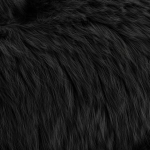 Faux Fur Fabric Craft Fur for Crafts,Gnomes,Costume,Fursuit,Decoration (20×20 inches, Black)