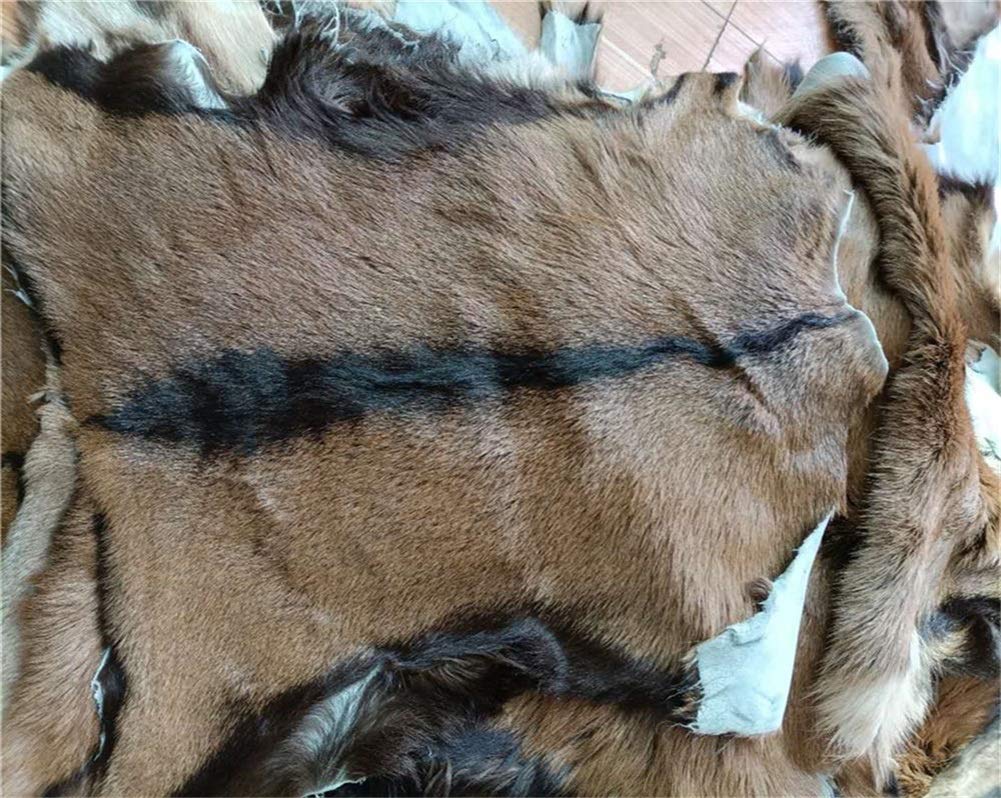 Real Antelope Goat Hide Fur Skin Pelt Fur Sheepskin Leather Fur Skin Clothing Accessories 1pcs (Approx 16"X20")