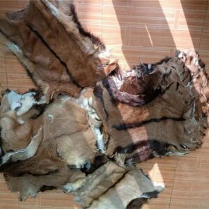 Real Antelope Goat Hide Fur Skin Pelt Fur Sheepskin Leather Fur Skin Clothing Accessories 1pcs (Approx 16"X20")