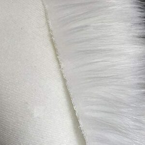 YYCRAFT Luxury Thick Heavy Faux Fur Fabric Squares CutsPatches Costume Camera Floor & Decoration (2 Pack,White)