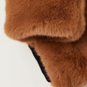 The Drop Women's Aspen Faux Fur Mittens, Cognac, One Size