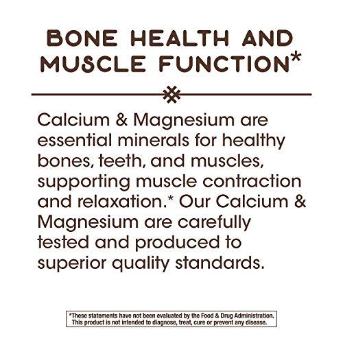 Nature's Way Calcium & Magnesium Mineral Complex, Supports Bone Health*, 750 mg per serving, 100 Capsules