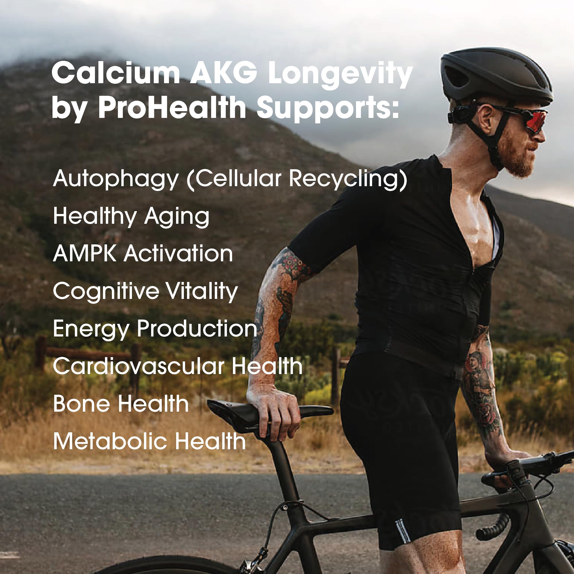 ProHealth, Ca AKG Supplement (Alpha Ketoglutarate) (1,000 mg per 2 Capsule Serving, 60 Capsules). Supports Cellular Energy, Metabolic Function and Healthy Aging Processes.