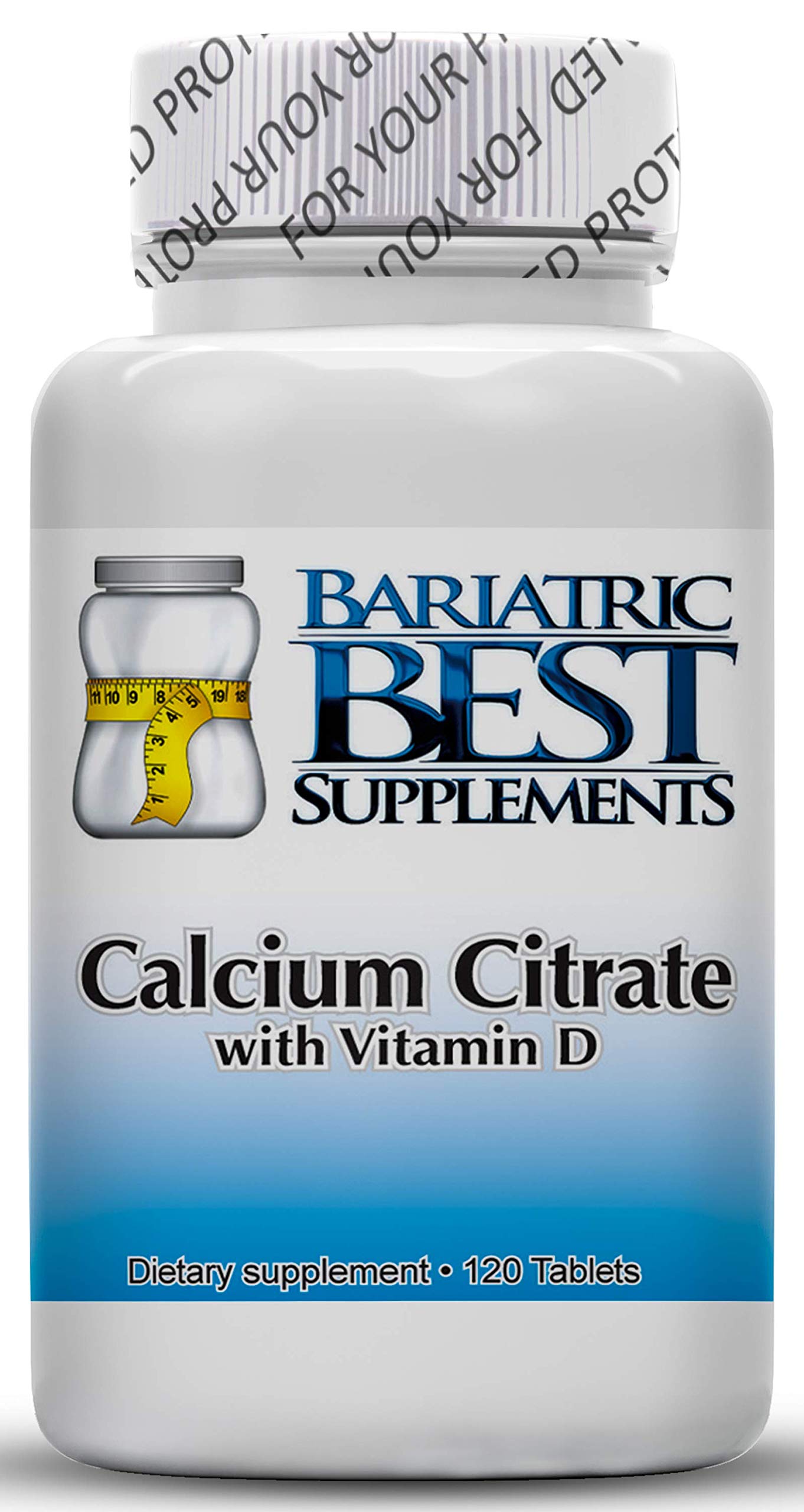 Bariatric Calcium Citrate with Vitamin D3 – Specially Formulated for Post-Bariatric Surgery - Easily Dissolvable for Fast & Effective Absorption - Made in The USA - 600mg, 120 Tablets per Bottle