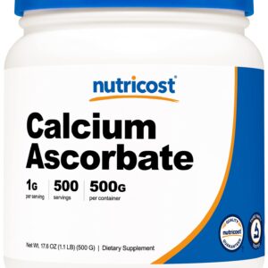 Nutricost Calcium Ascorbate Powder (Vitamin C and Calcium Complex), 500 Grams - Non-GMO and Gluten Free