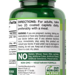 Calcium Citrate with Vitamin D3 | 100 Caplets | Non-GMO, Gluten Free Supplement | by Nature's Truth