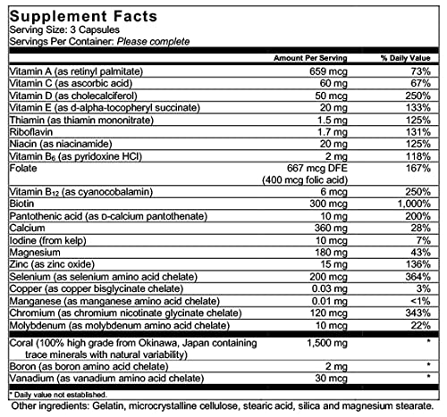 Barefoot Coral Calcium Complete 1500mg, 90 Capsules- Coral Calcium Supplement Developed by Bob Barefoot- Supports Overall Health & PH Levels- Contains Calcium, Magnesium, & Vitamins.