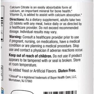 21st Century Calcium Citrate + D3, 400 Tablets Per Bottle (2 Pack)