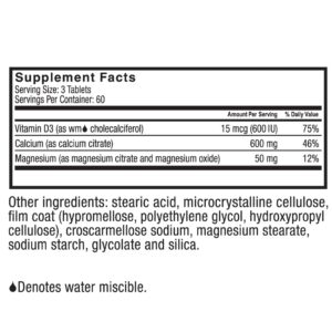 Celebrate Vitamins Calcium Plus Bariatric Calcium Citrate Non-Chewable Tablet with Vitamin D3 and Magnesium, 1200mg, Sugar-Free & Gluten-Free Calcium Citrate for Bariatric Patients, 180 count