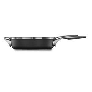 calphalon premier space-saving hard-anodized nonstick 5-quart saute pan with lid