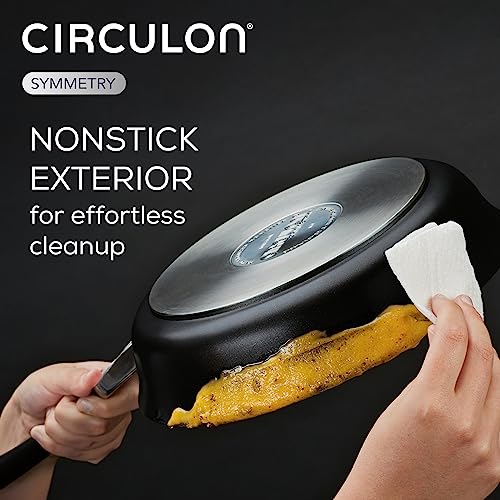 Circulon Symmetry Hard-Anodized Nonstick Frying Pan, 8.5-Inch, Black