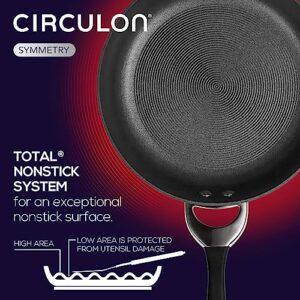 Circulon Symmetry Hard-Anodized Nonstick Frying Pan, 8.5-Inch, Black