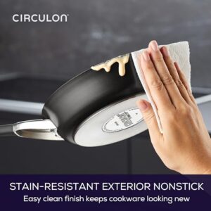 Circulon Symmetry Hard-Anodized Nonstick Frying Pan, 8.5-Inch, Black