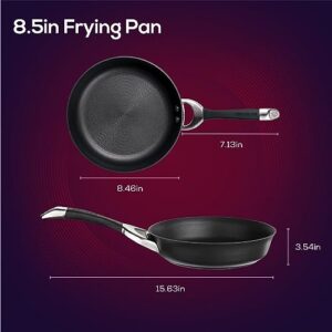 Circulon Symmetry Hard-Anodized Nonstick Frying Pan, 8.5-Inch, Black