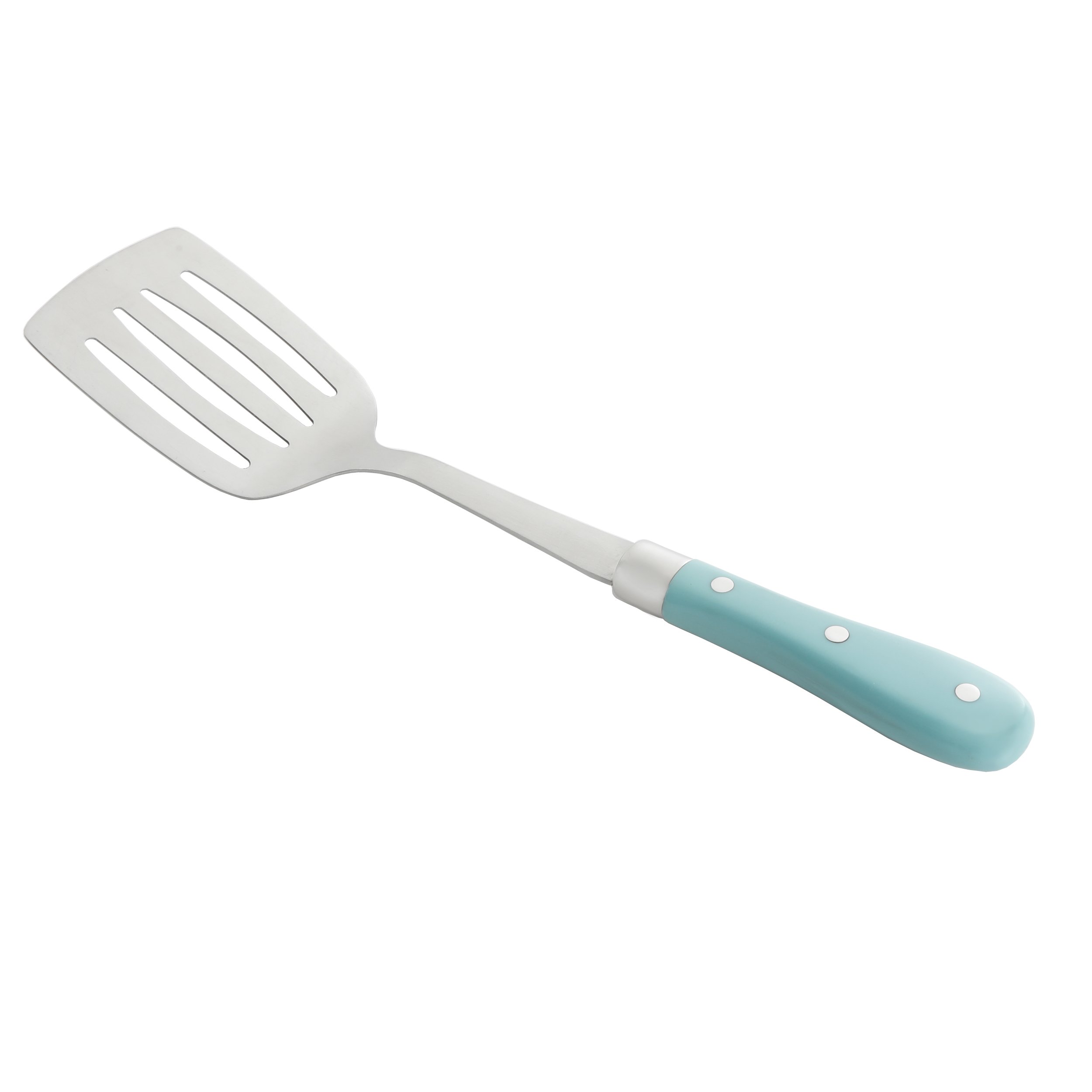 Pioneer Woman Frontier Teal Blue 15 Pc Set Kitchen Tool Stainless Steel Spoon Whisk Spatula Set