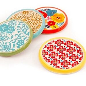 Pioneer Woman Flea Market Coasters - Set of 4 - Colorful Florals