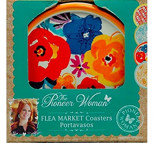 Pioneer Woman Flea Market Coasters - Set of 4 - Colorful Florals