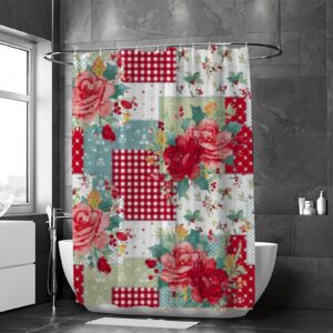 Shower Curtain-The Pioneer Woman Rose-for Bathroom Curtains Waterproof with Hooks Easy Install Contemporary Bathroom Decor 60x72in