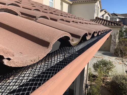 Rocky Mountain Goods 6” Gutter Guard Mesh - 20 Foot Leaf Guard Protects from Branches, Leaves, Debris - Easy Cut with Scissors to Custom Lengths - Easy Install - Does Not Rust