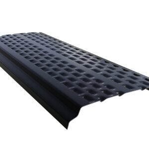 E-Z GUTTER EZS610 Shield Gutter Guard, Louvered, Black