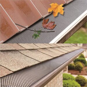 6 inch x 50 feet Aluminum Gutter Guard, Leaf Filter Gutter Protection Roll Aluminum Gutter Mesh for Leaves, Twigs, Branches.