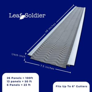 Best Gutter Guard, Period! Aluminum Micro-Mesh Gutter Guard, Leaf Soldier Vigilant DIY Gutter Cover That fits Any roof or Gutter Type fits a 6" Gutter, 100ft, 5Oft, 23ft (100ft)