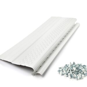 Waterlock Pro Gutter Guards Leaf Protection 1 Feet Sample Pack White, A Contractor-Grade Gutter Guard from Manufacturer, Domestic Aluminum Gutter Covers 5 and 6 Inch Gutters