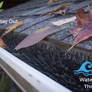 Gutter Filters By GutterBrush - 60 Ft. Prevent Gutter Clogs - Reduce Gutter Cleaning - Protects 6 Inch Gutters - Water Flows While Leaves Are Filtered Out