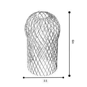 AccEncyc 4 Pcs Gutter Downspout Guards 3.5 Inch Aluminum Leaf Filter Strainer Expandable Gutter Downspout Protector for Preventing Blockage Leaves Debris