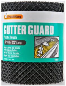 frost king vx620 6" x 20' black plastic mesh gutter guard