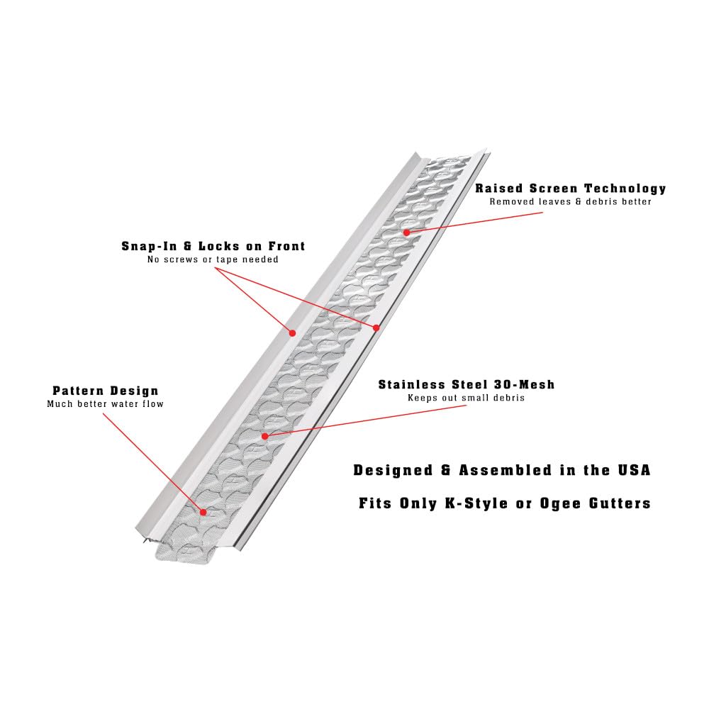 HydroShield Snap Fit Gutter Guard Sample (6in.)