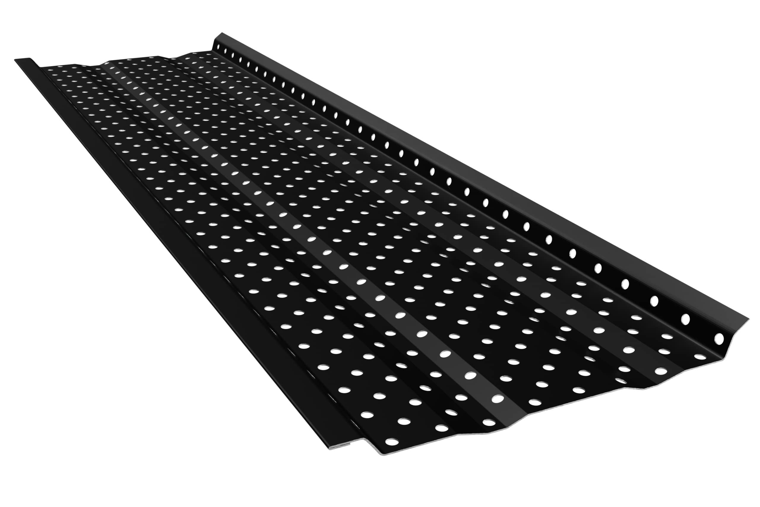 E-Z-GUTTER GUARD 1036 BK Flow Gutter Guard, Perforated, Black