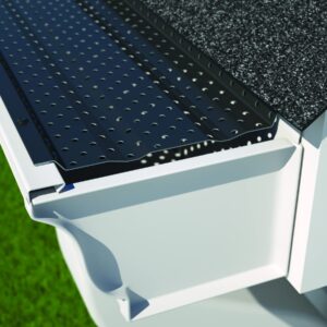 E-Z-GUTTER GUARD 1036 BK Flow Gutter Guard, Perforated, Black