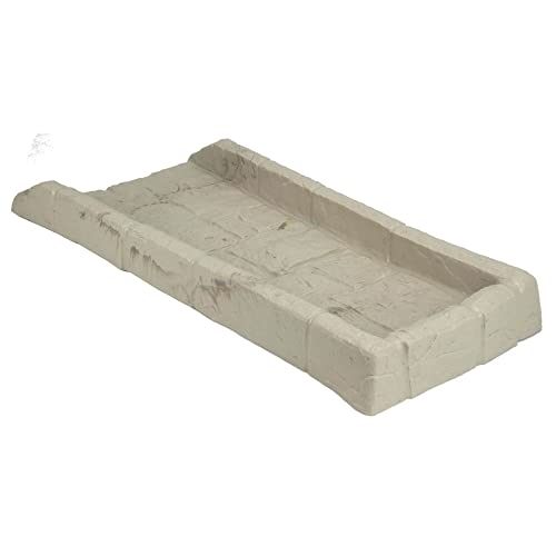 Suncast Durable Decorative Rain Gutter Downspout Erosion Prevention, Water Guard Diverter Catch Basin Tray Splash Block, Light Taupe (6 Pack)