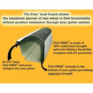 Flo-free Gutter Guard 6 Inch Best Leaf Protection Available 36 Ft Per Box