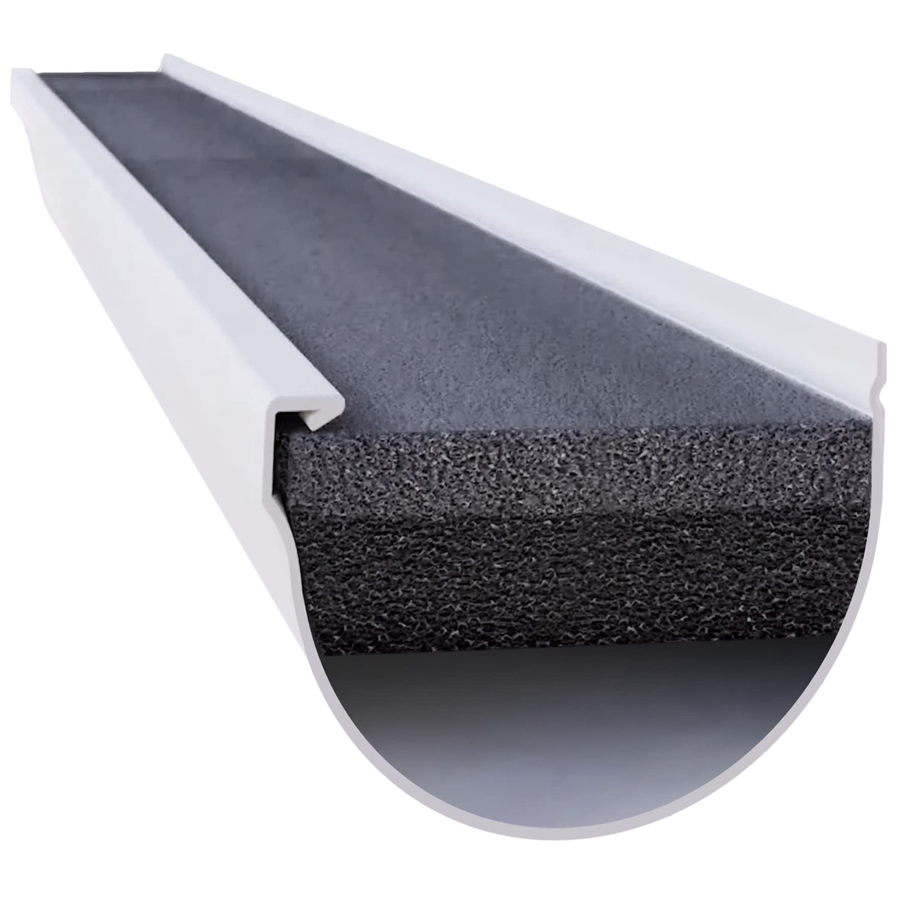 GutterStuff GSR632-2 Guard Half Round Foam Gutter Filter Insert, 6-Inch, Original