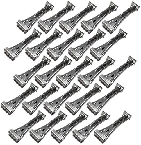 Quick Screw 6" inch Aluminum Hidden Rain Gutter Bracket Hook Clip Style Hangers with pre Inserted 3" Long ¼" hex Head self Drilling Screw (25 Per Package)