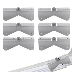 6pcs gutter extension hinge, stainless steel downspout extension hinge zip flip-up hinge guttering extension can easy diy installation on any size rectangular or square downspout