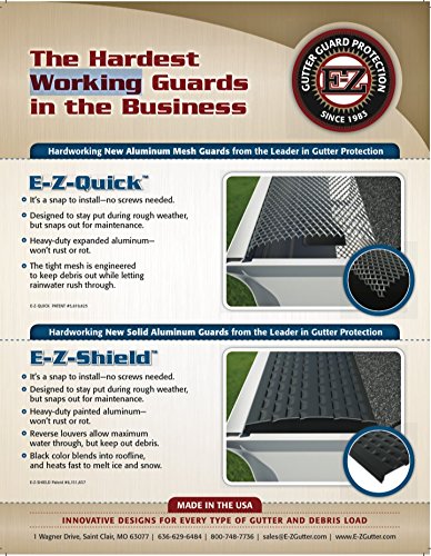 E-Z-GUTTER GUARD EZ-Shield-10 Gutter Guard, Black