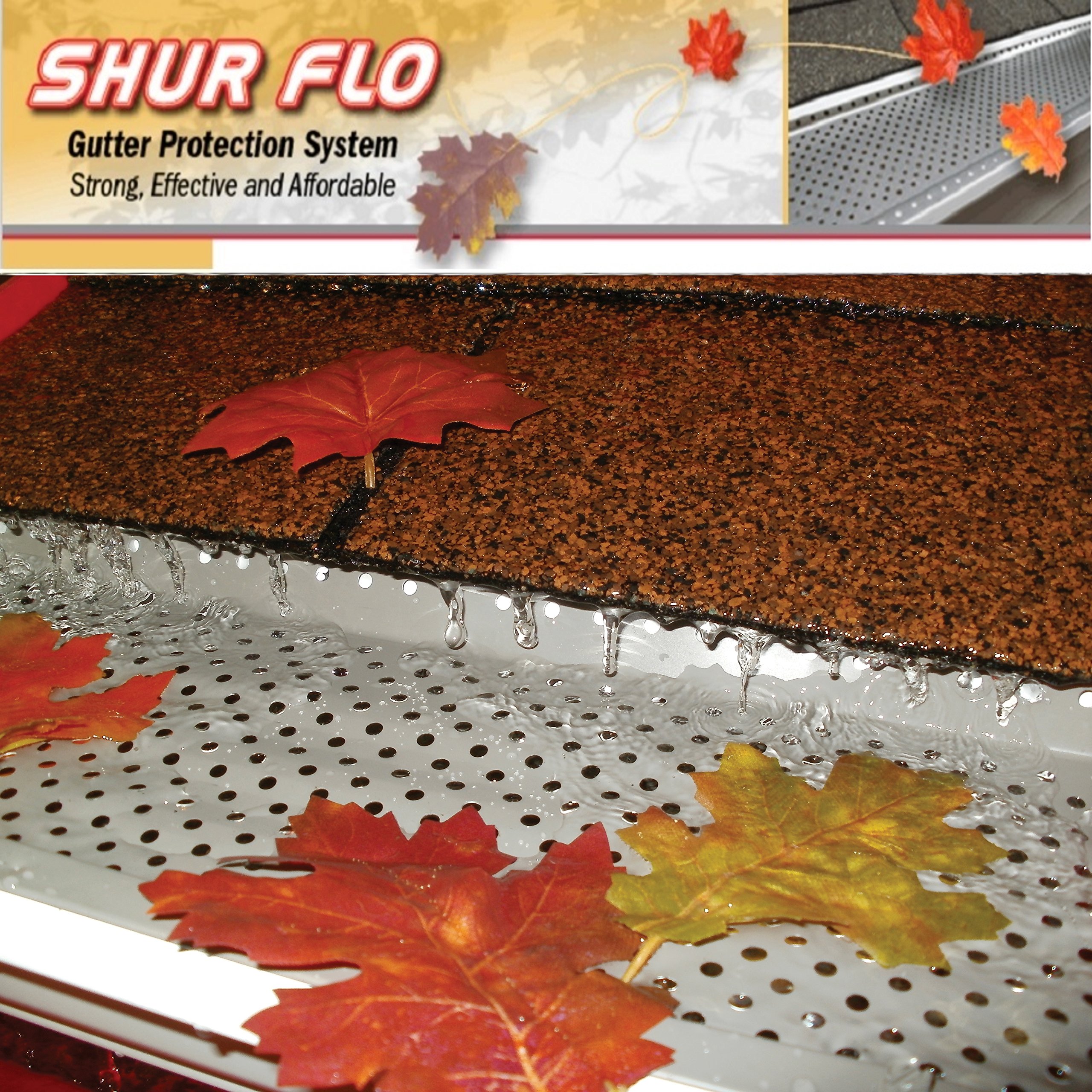 (200 feet) Shur Flo X Leaf Guard Gutter Protector for 6" K-Style Gutters. Mill Finish Aluminum. 50 Panels x 4.00' Each.