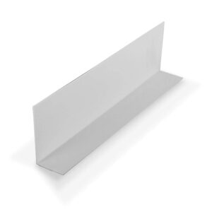 outwater plastics 1921-wh white 1'' x 2'' x 3/64''(.047'') thick styrene angle plastic angle moulding 48 inch lengths (pack of 3)