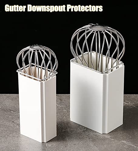 BBHW Gutter Guard Mesh Stainless Steel, Square Downspout Protectors Stops Blockage, Leaf Filter Gutter Strainer, Roof Gutter Screen Net Cover (Color : 6 PCS, Size : Mid 7.3x9.2cm (2.9x3.7in))