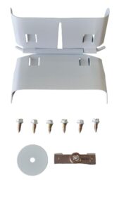 magnetic downspout clip with hinge (3"x4" 'a' white)