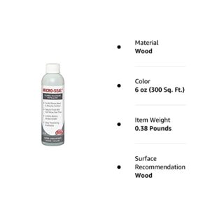 RAIN GUARD PRO CR-0359 MICRO-SEAL 6 oz Concentrate Makes 1 Gallon -Clear Natural Finish -All Purpose Deep Penetrating Water Repellent Protection For Wood, Concrete and Masonry Surfaces - Pro Approved