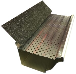 (200 feet) shur flo x leaf guard gutter protector for 5" k-style gutters. white aluminum. 50 panels x 4.00' each.