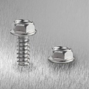 #8 x 1/2" Sheet Metal Screws 100PCS 410 Stainless Steel Hex Washer Head Fast Self Tapping Screws by SG TZH